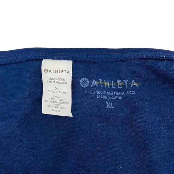 Athleta Womens Blue Aqualuxe Ladder Front Medium Tide Bottom Bikini Xlarge - Picture 3 of 7